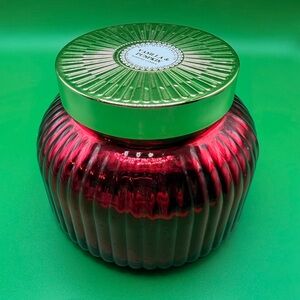 EAST WEST Pumpkin Vanilla Candle BRAND NEW Red Glass